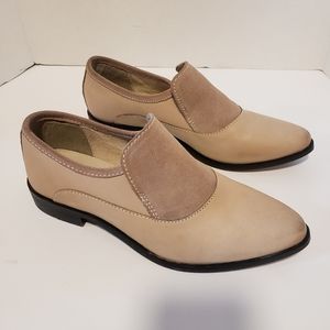 Free People Leather Brandy Tan Loafers